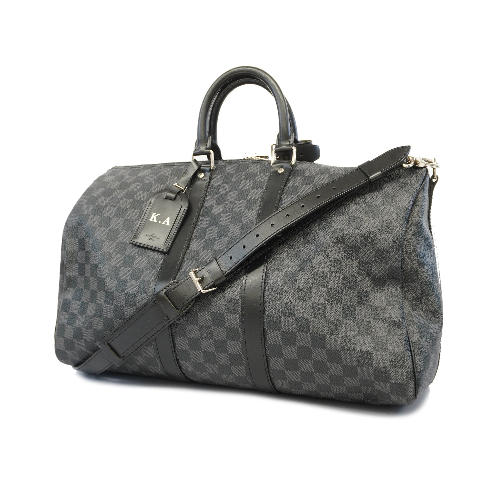 Louis Vuitton Keepall Bandouliere 45 Damier Graphite Boston Bag N41418 Men's