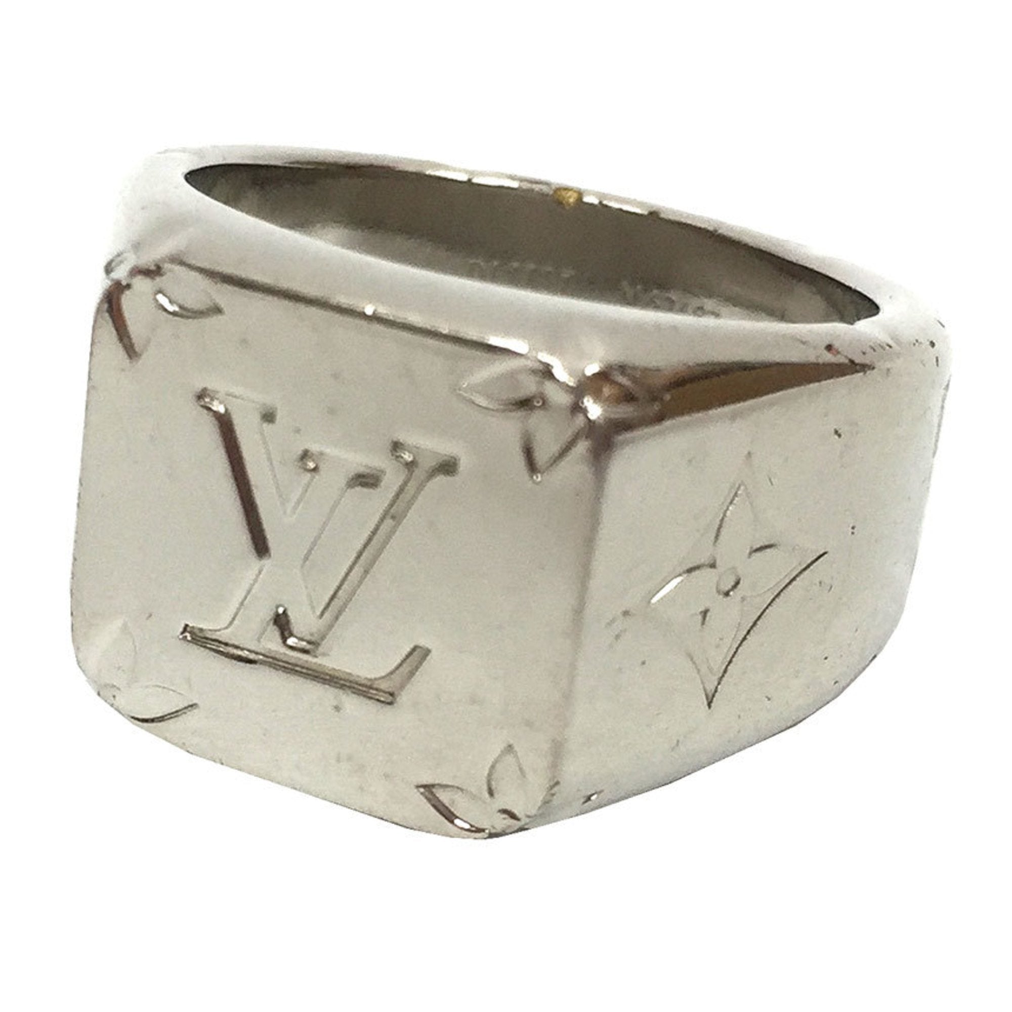 Louis Vuitton 17SS monogram signet ring M62487 (size M)