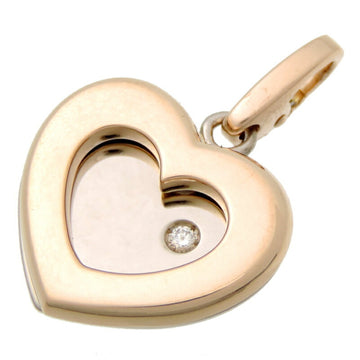 CARTIER Double Heart 1P Diamond 2004 Limited to 200 worldwide Women's Charm B3009100 750 Pink Gold