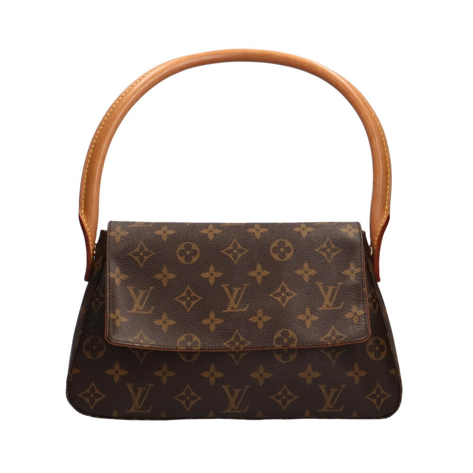 Louis Vuitton Mini Looping Monogram Shoulder Bag Canvas Brown Women's