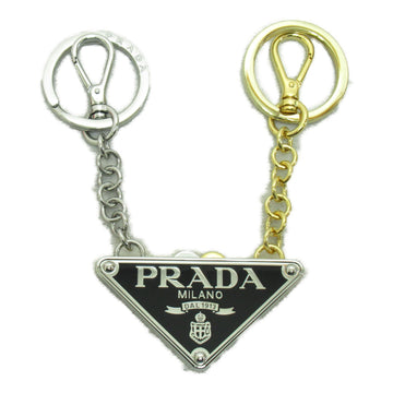 PRADA Dividable Metal Keyring Key Chain Black Silver Gold metal 1PS06166AF0964