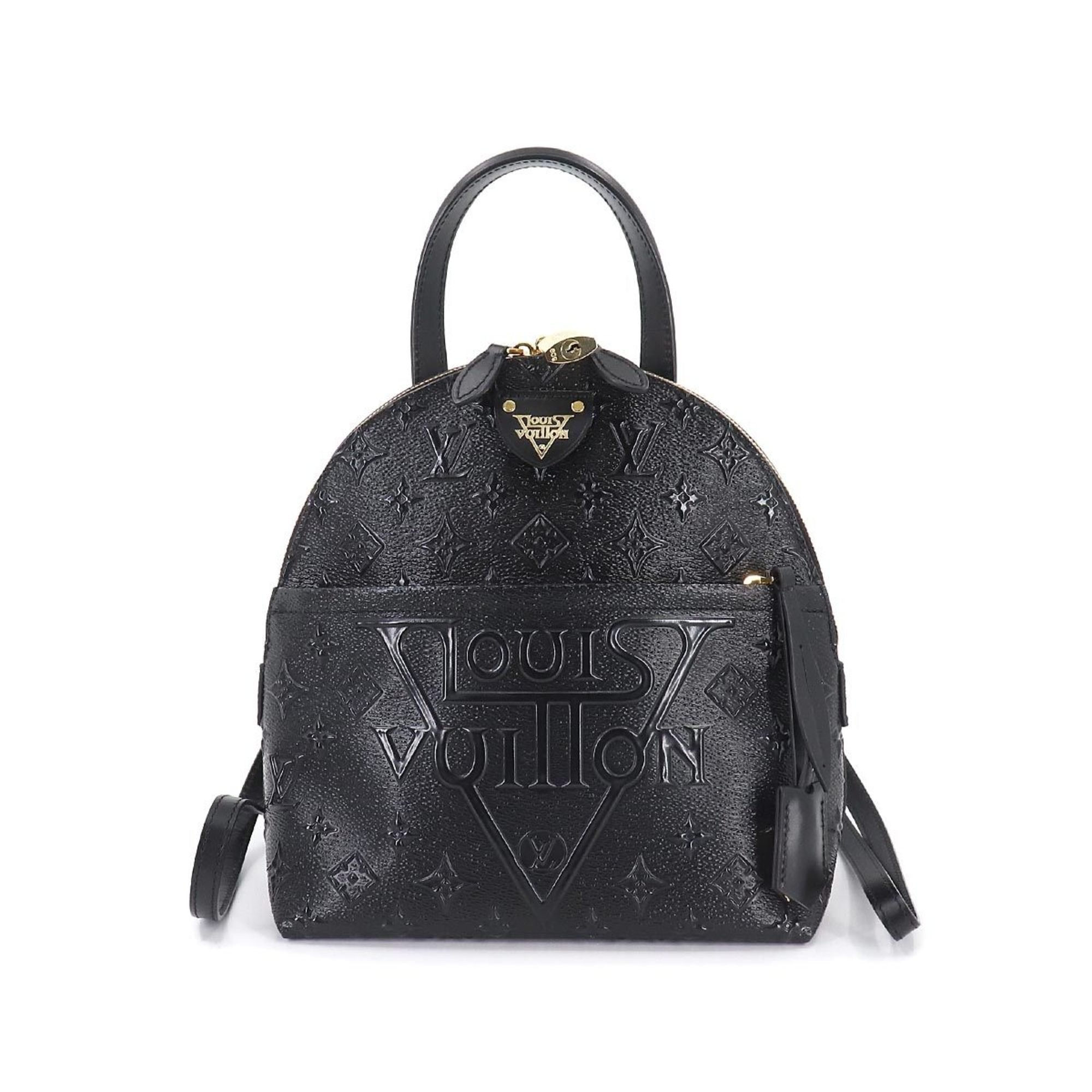 Louis Vuitton Moon Alma Bag Embossed Monogram Midnight Canvas Black