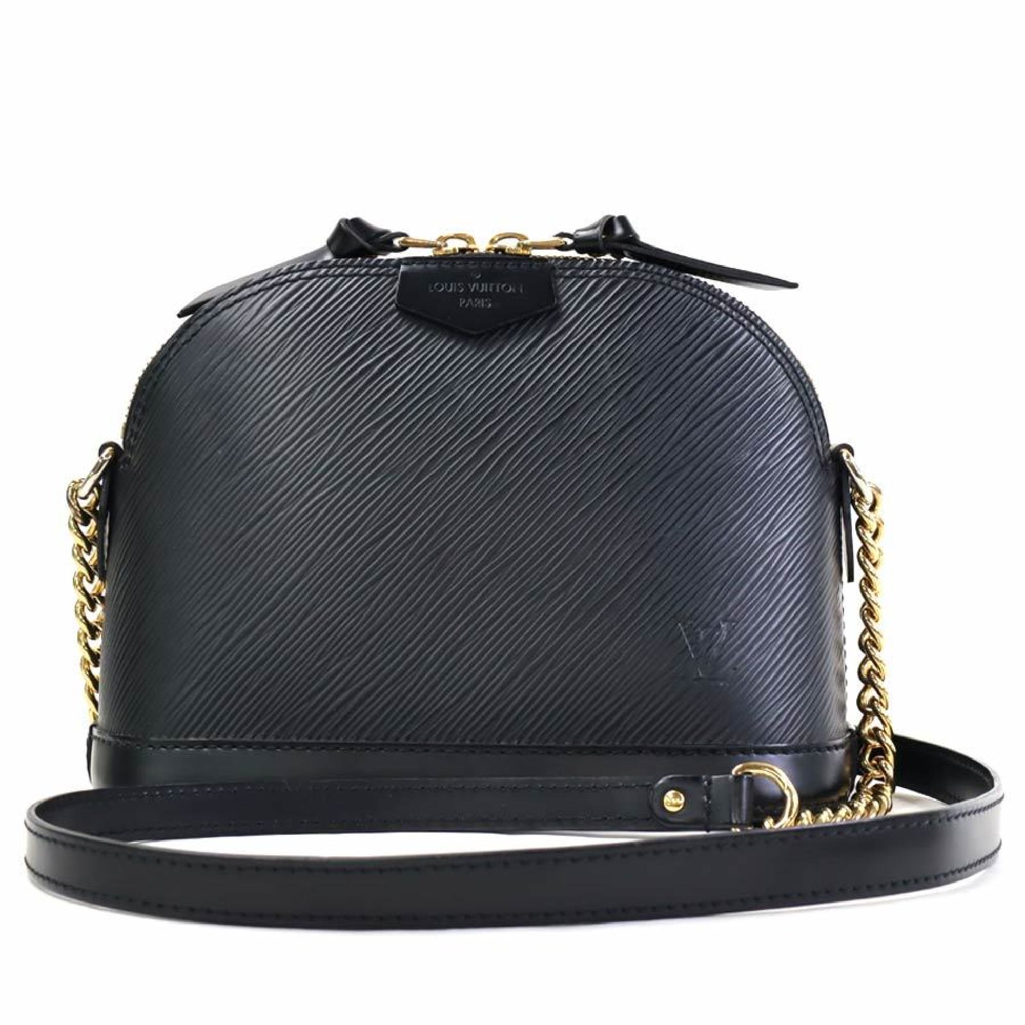 Louis Vuitton Diagonal Shoulder Bag Epi Alma MINI Leather Noir Gold Ha