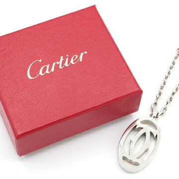 CARTIER bag charm C2 key ring T1220148 silver metal C du holder women's men's