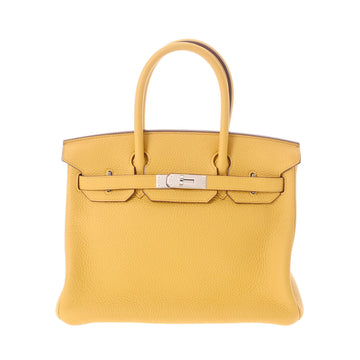 HERMES Birkin 30 Jaune Ambre D Engraved [around 2019] Ladies Taurillon Clemence Handbag