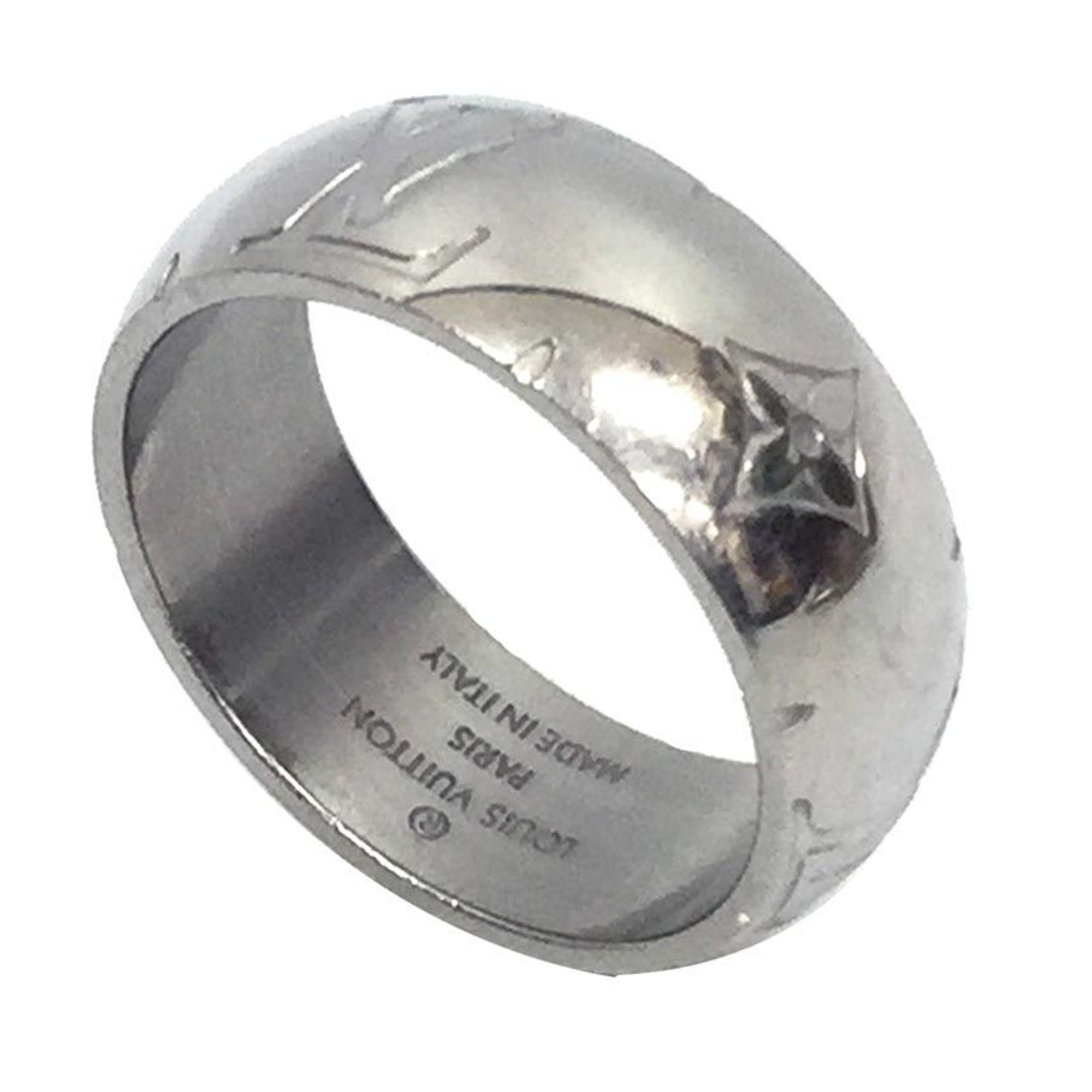 LOUIS VUITTON LOUIS VUITTON Ring Necklace Monogram collier pendant M62485  metal Silver Used M62485