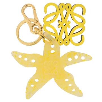 LOEWE Starfish Keyring Keychain Silicone Classic Calf Yellow