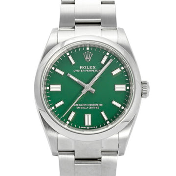ROLEX Oyster Perpetual 36 126000 Green/Bar Dial Watch Men's