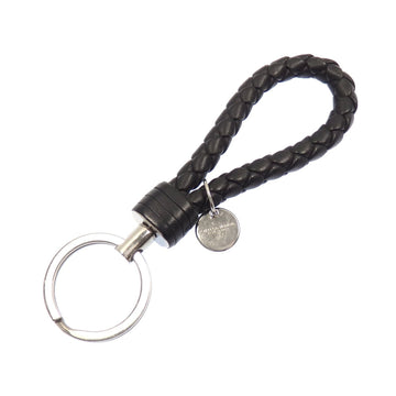 BOTTEGA VENETA Key Ring Intrecciato Black Lamb Leather 113539 V001D Keychain Men Women