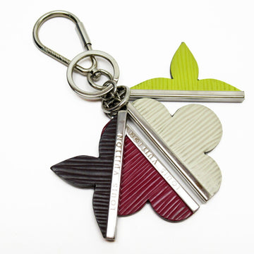 LOUIS VUITTON Key Ring Charm Bag Willy Silver Multicolor Epi M67936
