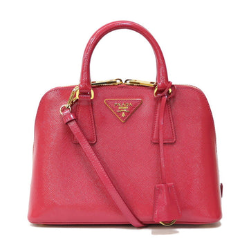 PRADA Shoulder Bag Leather Pink Women's  Handbag