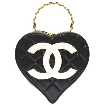 Chanel Heart Vanity Matrasse 3rd Patent Black Bag Coco Mark 041 CHANEL