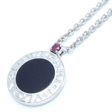 BVLGARI Save the Children Necklace 356910 10th Anniversary Onyx Ruby Silver 925 290984
