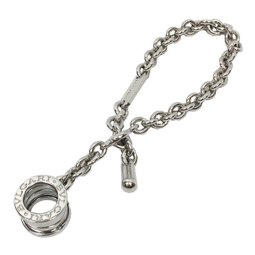 BVLGARI B-ZERO Key Ring Charm Bag Silver aq9278