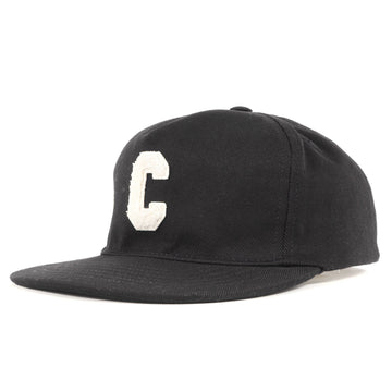 CELINE Cap 22SS Initial Embroidery Stretch Cotton 2AUU6641M Snapback Black Made in France