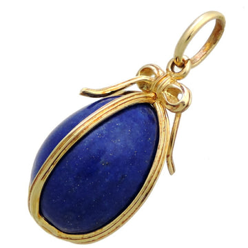 TIFFANY Jean Schlumberger Egg Lapis Lazuli Women's Charm 750 Yellow Gold Blue