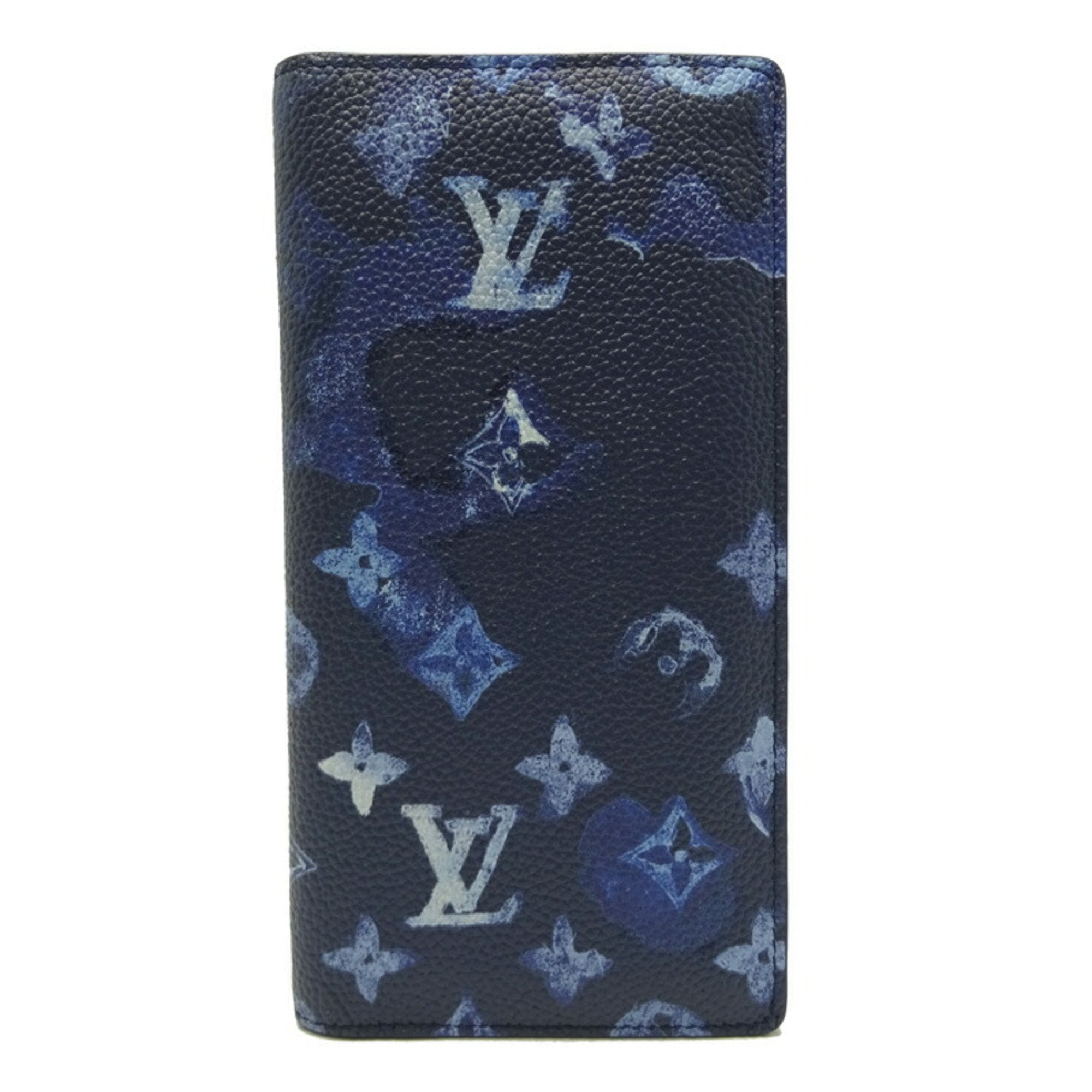 Louis Vuitton Brazza Wallet NM Men's Wallet M80465 Grain Leather Monog