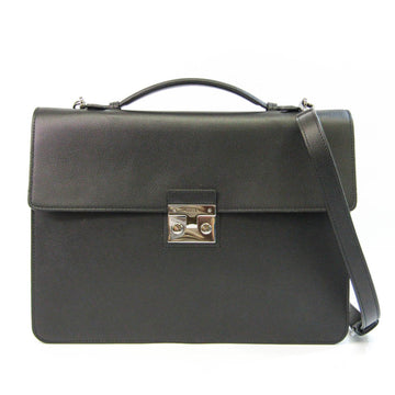 FURLA Atlant 901436 Unisex Leather Attache Case,Shoulder Bag Black