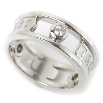 TIFFANY&Co.  K18WG White Gold 1837 Element 3P Diamond Ring 5.9g Women's