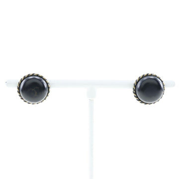 CHANEL COCO Mark Earrings Metal Made in France 2000 Black 00A Women's