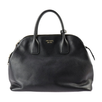 PRADA Handbag BN2560 Saffiano Leather Black Gold Hardware Boston Bag