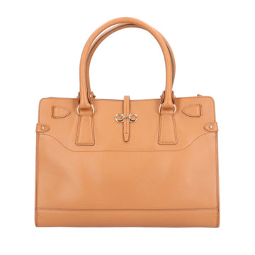 SALVATORE FERRAGAMO Gancini Handbag Leather Brown Ladies
