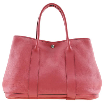 HERMES Garden Party PM Tote Bag Country Bougainvillea Made in France 2010 Pink N Shoulder Handbag A4 Snap Button Ladies