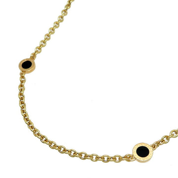 BVLGARI 6 Motif Onyx Women's Necklace 750 Yellow Gold