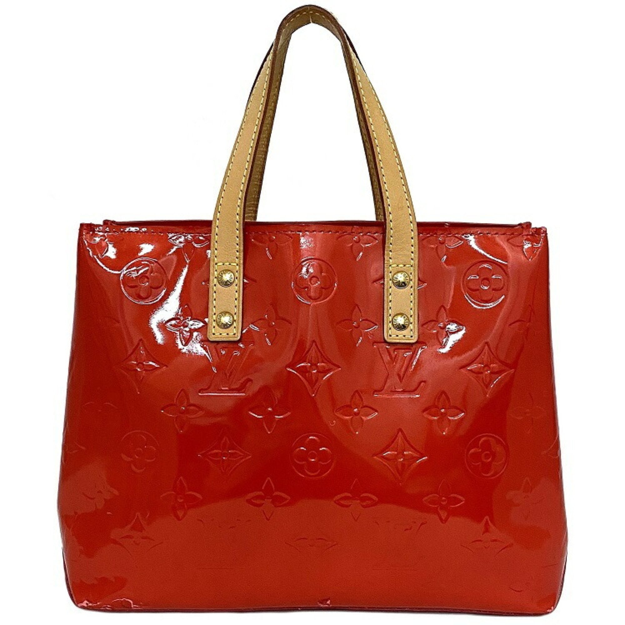 Louis Vuitton Monogram Vernis Lead PM Handbag M91144 Beige Patent