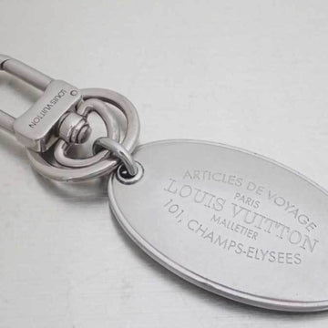 LOUIS VUITTON Charm Porto Cle Voyage Silver Keychain Keyring Women's Men's M66176