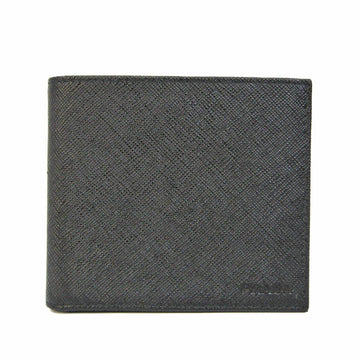 PRADA Saffiano 2MO738 Men's Leather Wallet [bi-fold] Black