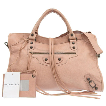BALENCIAGA The City Handbag Bag Leather Pink 115748 5741 1669