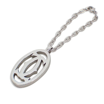 CARTIER 2C silver color charm key ring