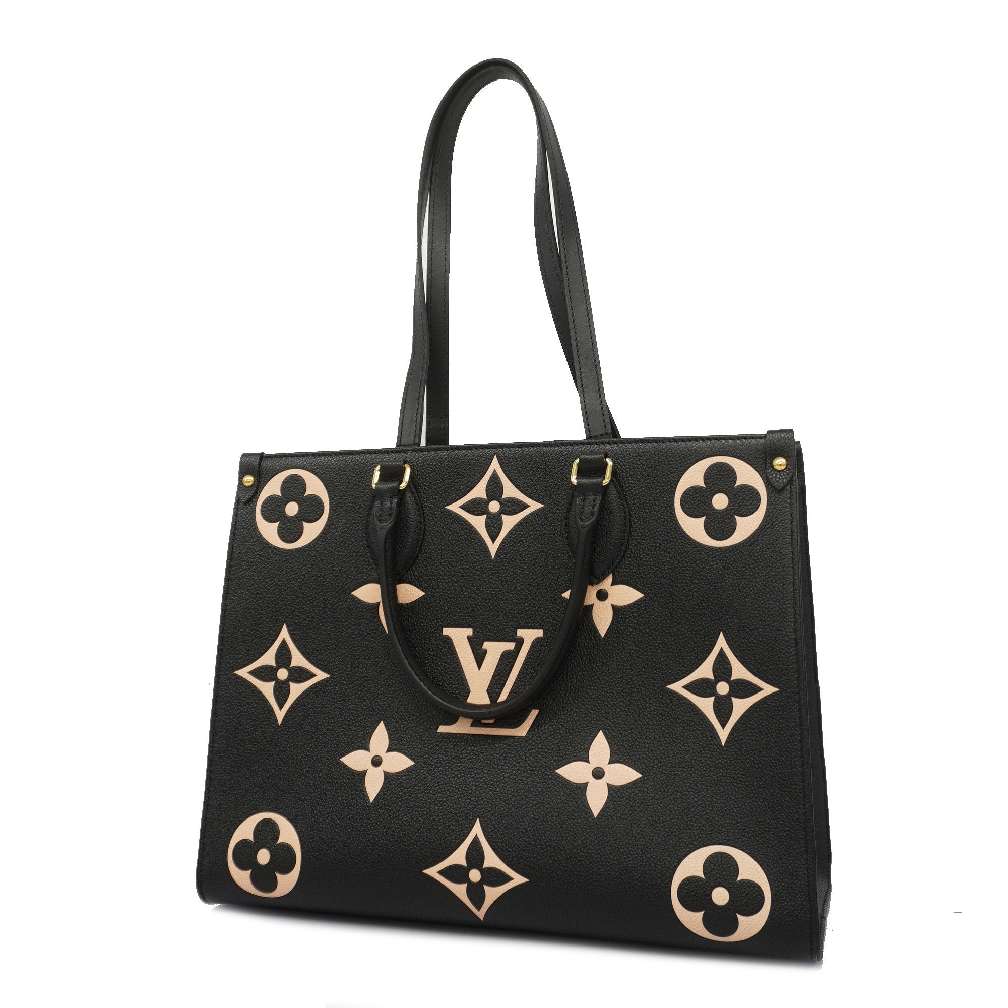 NEW AUTH LOUIS VUITTON ON THE GO MM TOTE BAG~BICOLOR~EMPREINTE  LEATHER~M45495~