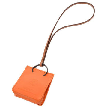 HERMES Sack Orange Bag Charm Shopper Type Anumilo Fu Y Engraved