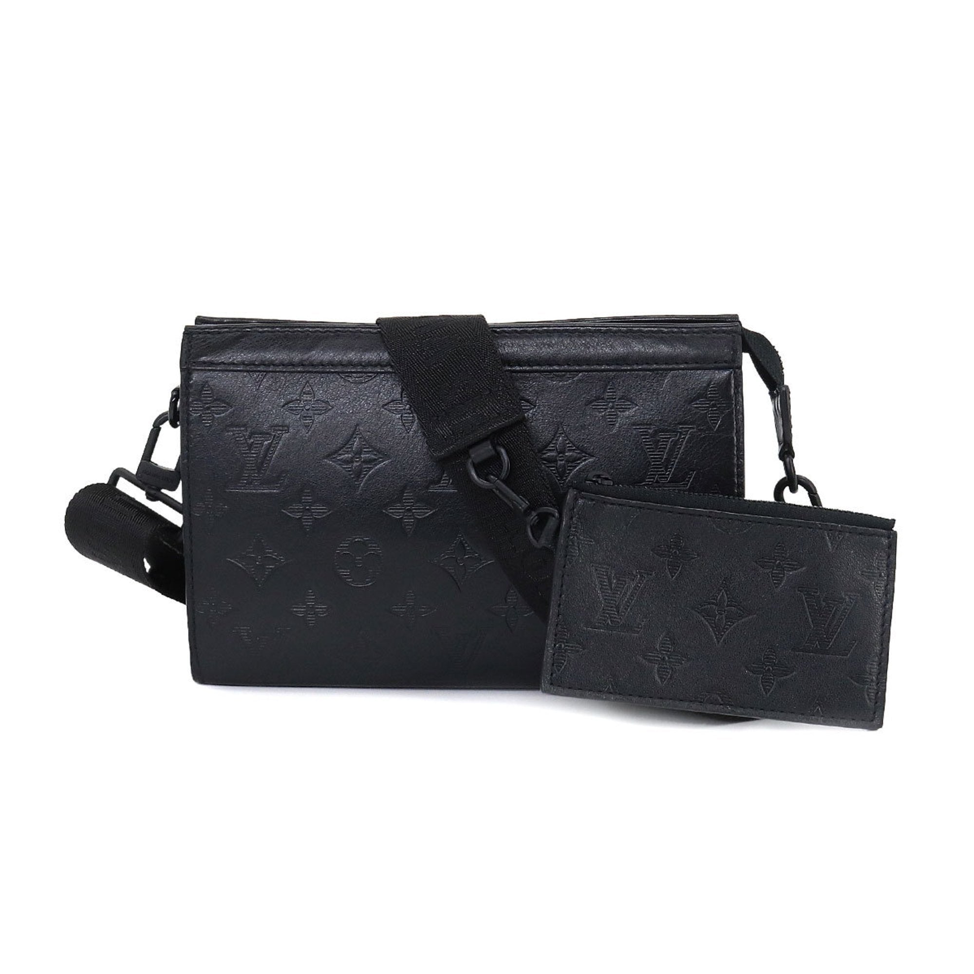 Louis Vuitton Black Monogram Shadow Leather Gaston Wearable Wallet
