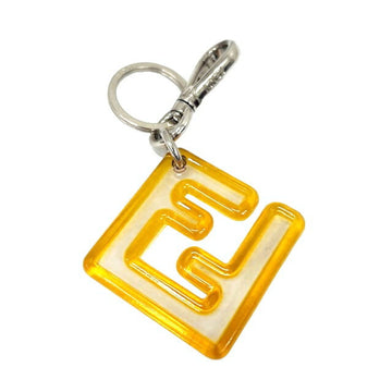FENDI Logo Keyring Keychain Charm Yellow Men's Women's