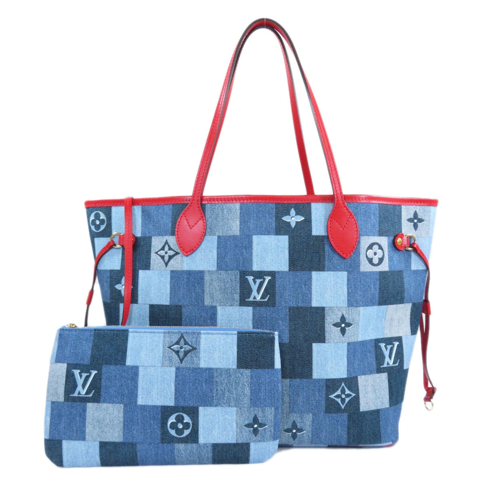 Louis Vuitton M44981 Neverfull MM Square Patchwork Tote Bag Monogram W