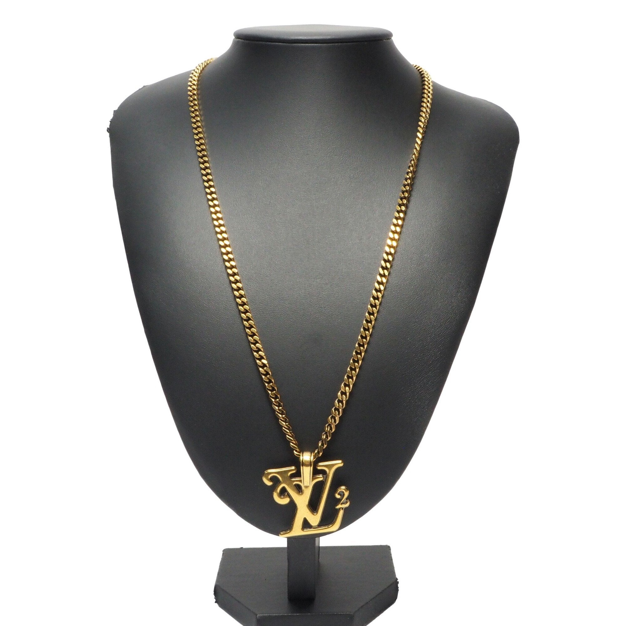 Louis Vuitton NIGO Nigo Collier Squared Necklace Pendant Chain Long Me