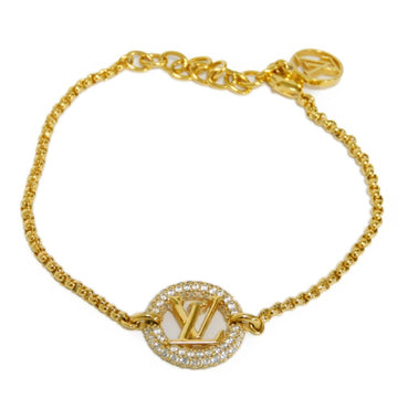 LOUIS VUITTON Bracelet Louise By Night LV Logo Strass Chain GP Brass Gold Circle Clear M00758 Women's Accessories Jewelry