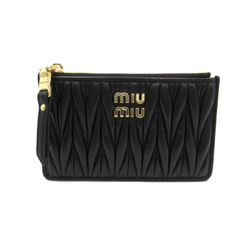 MIU MIU Card Case Black leather 5MB0602FPPF0002