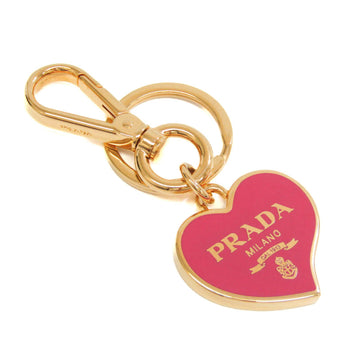 PRADA Heart Keyring [Gold,Pink]