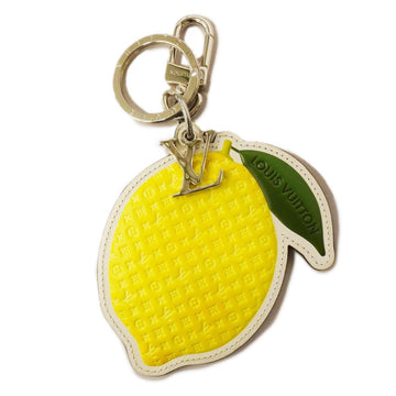 LOUIS VUITTON Keychain Monogram Portocle LV Lemon MP3270 Yellow Green Brown Men's Women's