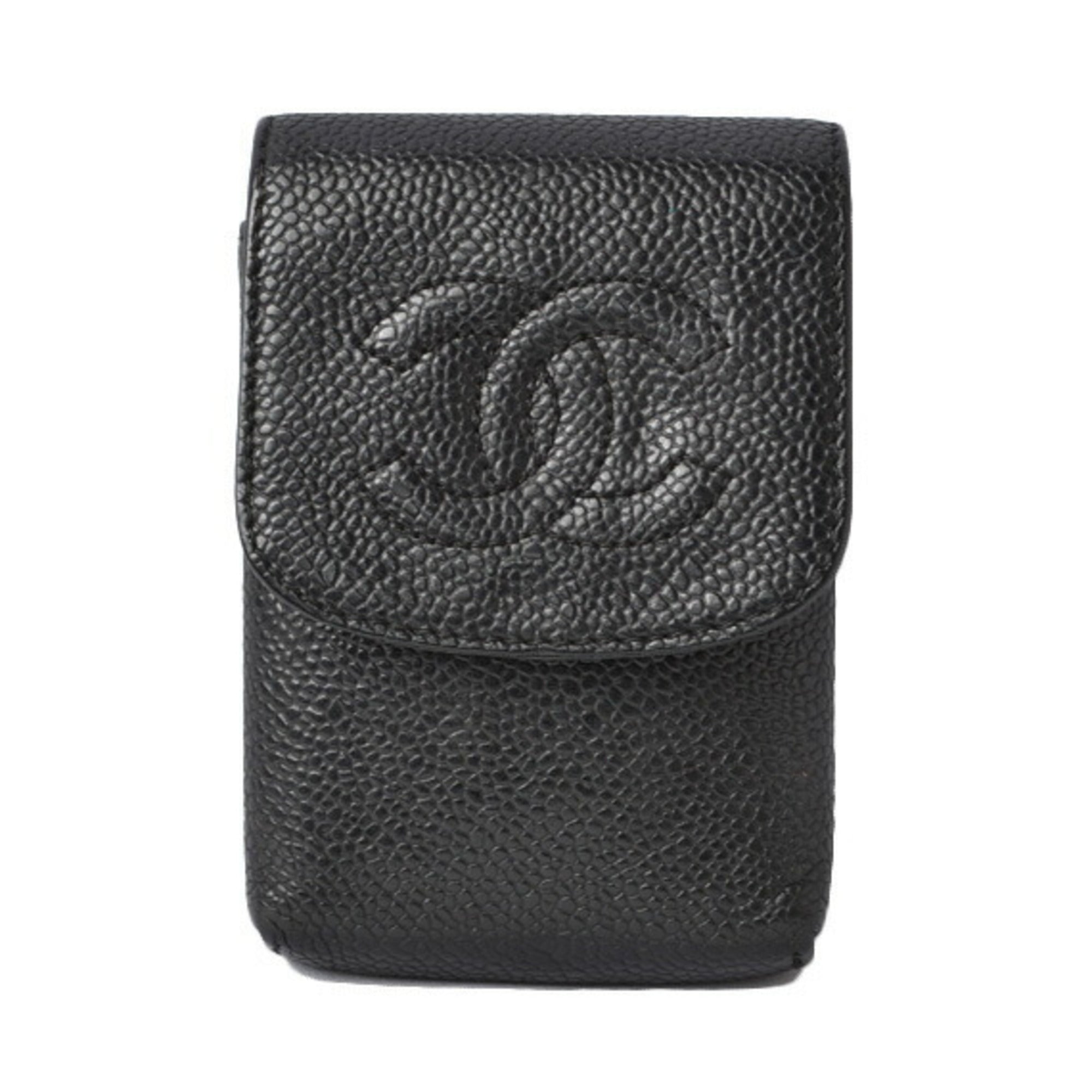 Chanel brown caviar cigarette case, - Depop
