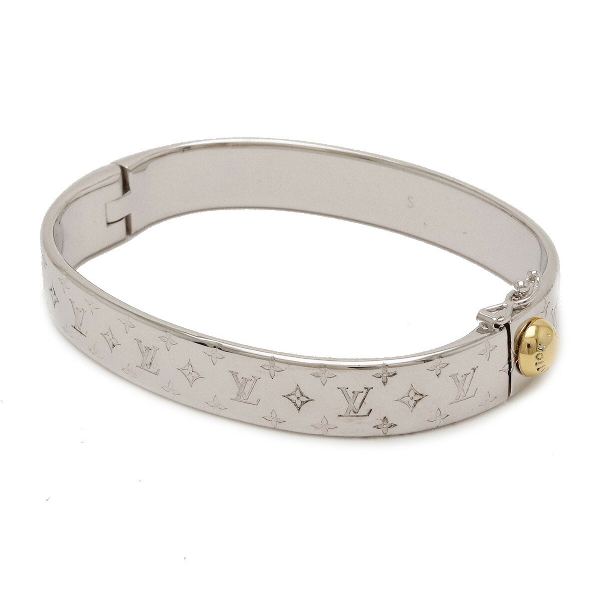Louis Vuitton Bracelet Nanogram Cuff Monogram S in Palladium with Palladium  - US