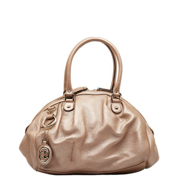 GUCCI Sookie Handbag Shoulder Bag 223974 Champagne Pink Leather Women's