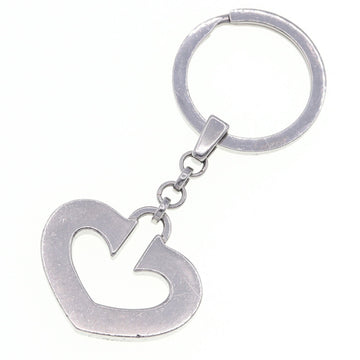 CARTIER Keychain T1220254 Silver Heart Key Ring Women's