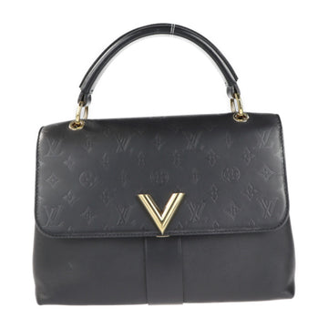 LOUIS VUITTON Verry One Handle Bag Handbag M51989 Leather Monogram Shadow Noir 2WAY Shoulder