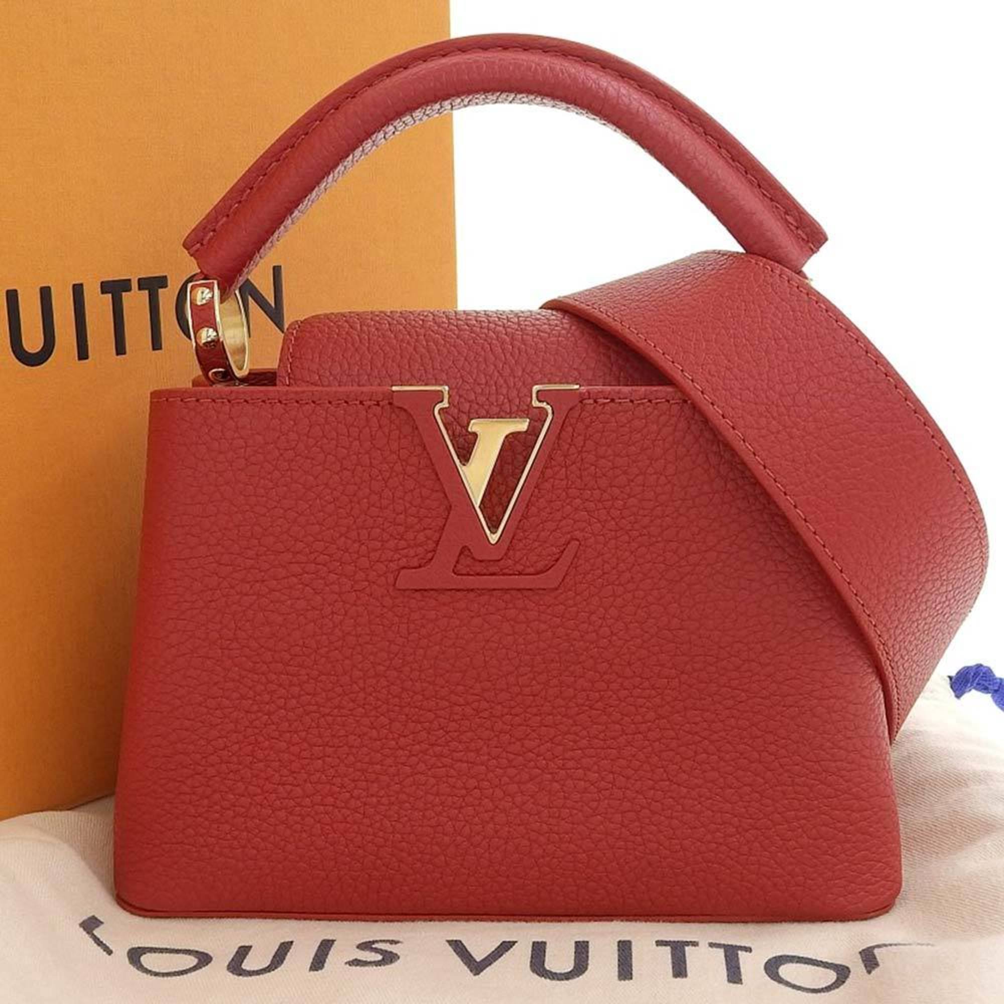 Louis Vuitton Capucine Mini Bag Taurillon Leather Scarlet M56845