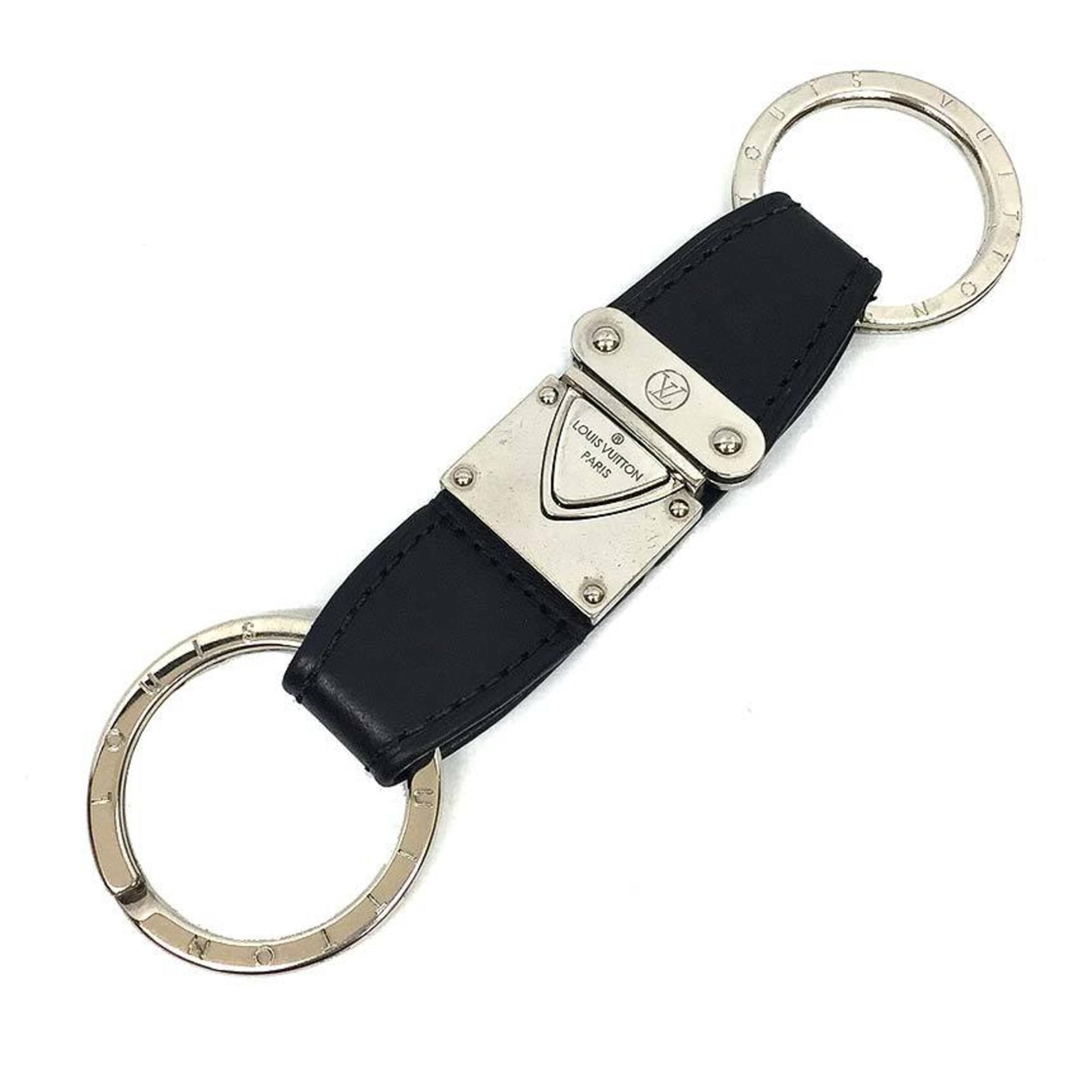 Louis Vuitton Portocre Valle Keyring M85034 Keychain Charm Black Silve